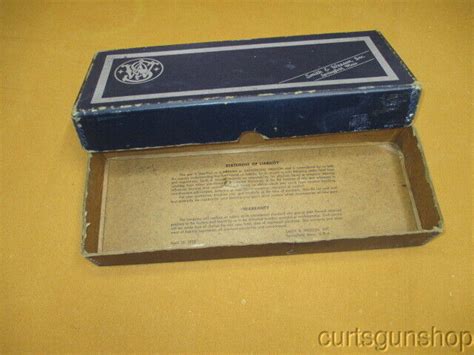 Vintage Smith and Wesson Blue Gun Box with Metal Corners